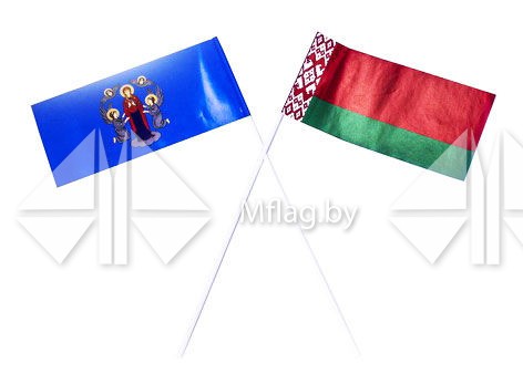 Флажки 10х20 лёгкие бумажные на палочке - mFlag.by