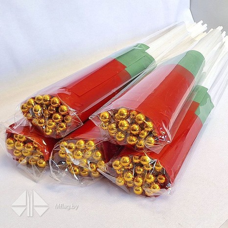 Палочки для флажков с навершием золотой шар, картинка 5