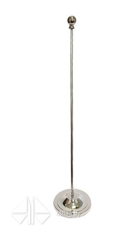 Подставка настольная, однорожковая с металлическим древком и навершием шар, золото и серебро, картинка 5