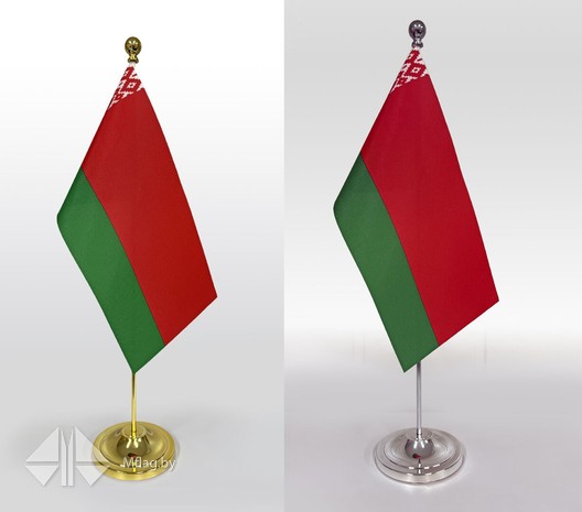 Подставка настольная, однорожковая с металлическим древком и навершием шар, золото и серебро, картинка 1