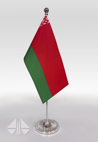 Подставка настольная, однорожковая с металлическим древком и навершием шар, золото и серебро, картинка 3