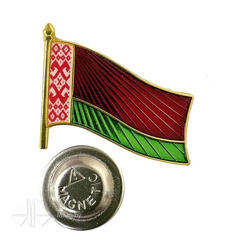 Значок Флаг Беларуси с магнитной застежкой, картинка 1