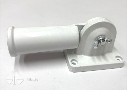 Кронштейн металлический, с регулировкой угла, белый, картинка 2