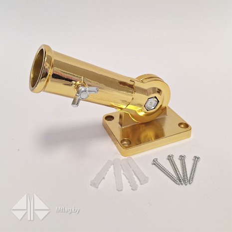 Кронштейн металлический, с регулировкой угла, золото, картинка 1