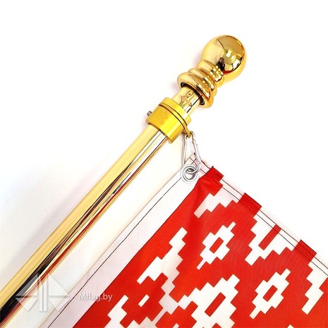 Анти-наматывающие крепления для флага, 25 мм, металл. золото, картинка 3