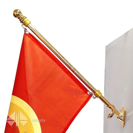 Анти-наматывающие крепления для флага, 25 мм, металл. золото, картинка 4