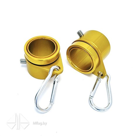 Анти-наматывающие крепления для флага, 25 мм, металл. золото, картинка 1