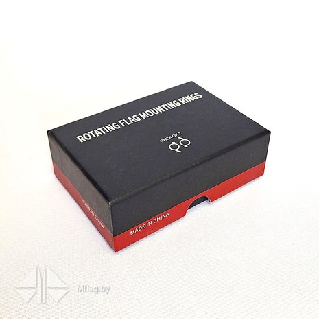 Анти-наматывающие крепления для флага, 32 мм, металл. серебро, картинка 2