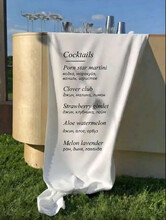 Картинка Коктейльная карта, меню на ткани