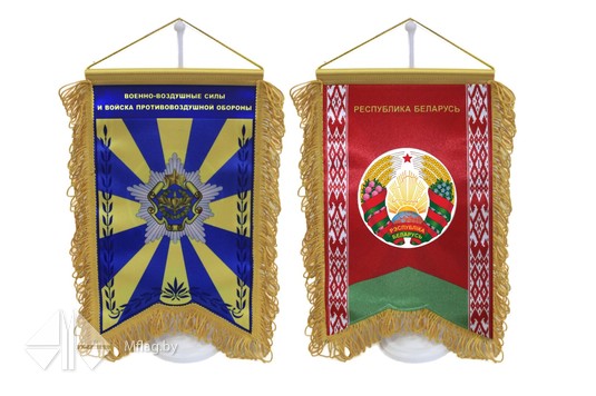 Вымпел на атласе мягкий с бахромой двусторонний, картинка 1